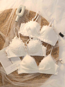 White Intimates Womens Ultra-Thin Small Chest Push up Breast Holding Young Adult Push-up Suit Chest Slimming Bra for Students