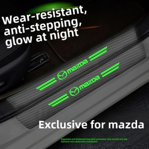 Mazda 3 Axela CX-4 CX-30 CX-5 Attila Night Glow Welcome Pedal Threshold Bar Boot Lid Sticker Body Side Moldings Car Accessories