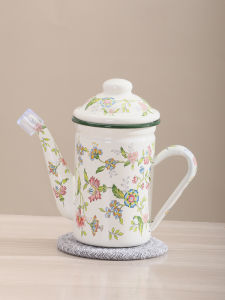 Enameled Oil Pot Coffee Pot Water Pot Hotel Hot Pot Universal Induction Cooker Filter Net Modern Simple Style Kitchen Storage