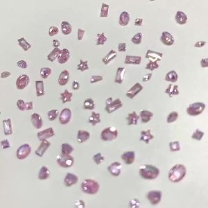50Pcs/Bag 5A Mini Zircon Nail Art Charms Sparkle Mix Shapes Flat Bottom Diamond Nail Rhinestones Decor DIY Manicure Accessories