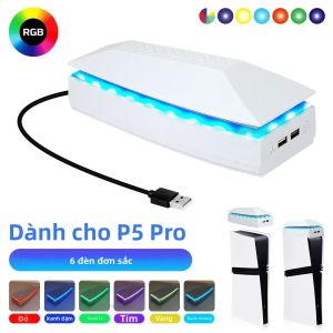 Quạt Làm Mát RGB Cho PS5 PRO Hệ Thống Làm Mát Hàng Đầu Đế Làm Mát Trò Chơi Chống Bụi Với USB Cho Bảng Điều Khiển Trò Chơi