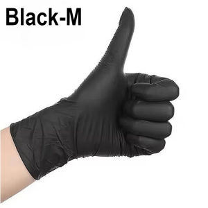 20/50/100PCS Disposable Black Nitrile Gloves  Disposable Nitrile Gloves Home Cleaning Tattoo Hairdressing Nail Art Pet Bath