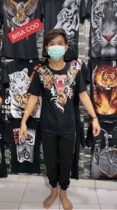 Kaos Motif Elang Depan Belakang Sablon Kaos Pria Dewasa Murah
