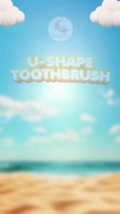 AODUOYAYA Childrens U-shaped Toothbrush 360° Cleaning and Soft Silicone Brush Oral Care Toddler Toothbrush