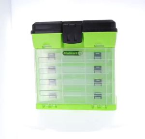 Portable Tool - Small Parts Organizer with Drawers and Customizable Compartments for Hardware Fishing Tackle Beads or Crafts by Stalwart (Green)