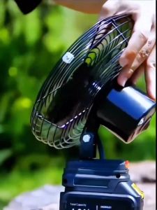 พัดลมตั้งแคมป์ไร้สาย 8นิ้ว  พัดลมแบบพกพา  พัดลมแบตเตอรี่ไร้สาย  พัดลมไร้สาย  พัดลมชาร์จแบต  battery powered fan 48V  ความจุสูงกลางแจ้ง  Makita Battery  พัดลมเครื่องมือแบบพกพา