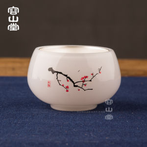 Rongshan Tang Huayin Silver Tea Cup Coloured Glaze Sets of Silver S990 Tea Cup Whitebait Cup Silver Plated Jade Porcelain Kung Fu Tea Teaware