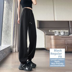 Summer New Lightweight Straight Leg Tapered Casual Sport Pants for Petite