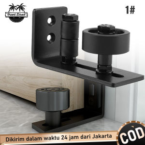 8 In 1 Adjustable Bottom Floor Guide Wall Mounted Sliding Barn Door Hardware Sliding Floor Guide Support Roller