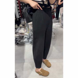 กางเกงทรงหลวมสไตล์ฮาเร็มสำหรับผู้หญิง กางเกงขายาวทรงหลวมสบายๆ ความยาวปานกลาง สไตล์ย้อนยุค สีพื้น กางเกงขายาวลำลอง