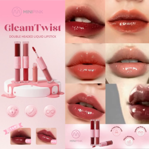 MINIPINK Double Head Gleamtwist Lips Glossy and Matte 2 IN 1 Lipstick Ombre Matte Lightweight MP017