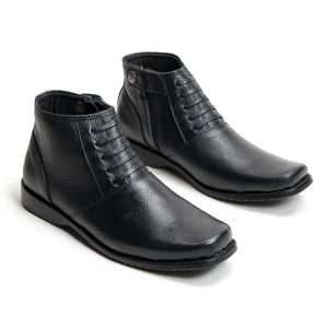 Sepatu Boots Pria Dewasa Kulit Boot Formal Resleting Kerja Kantor Kulit BOOTS04