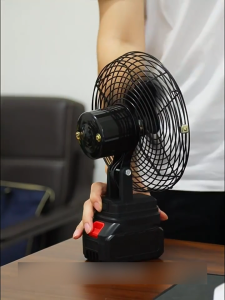 8-Inch Cordless Portable Fan – High-Power Rechargeable Outdoor & Desktop Cooling Fan with Adjustable Head Rotation and 35000 mAh Lithium Battery
