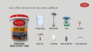 Chất Chống Thấm Cao Cấp CHÍNH HÃNG KOVA CT-11A Plus Sàn..1KG ngăn chặn sự thấm nước