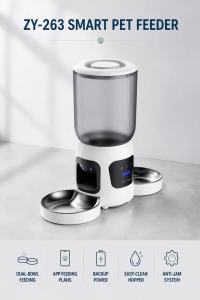 Dual-Camera Pet Feeder with 6L Food Hopper App Remote Feeding 180 Degree Wide Angle Live View OEM ODM Customizable