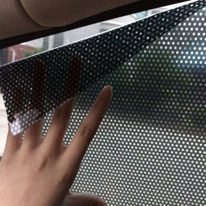 More Sizes Fly Eye Perforated Tint Mesh Film Black One Way Vision Car Scooter Motorcycle Headlight Rear Light Decal Sticker