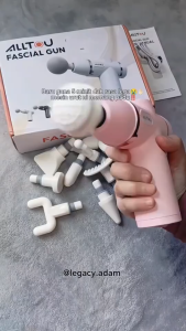 ALLTOU Electric Massage 32 Speed Adjustable Massager Gun 36000RPM Electric Fascial with 12 Heads Relieve Muscle Pain Suitable for All Ages