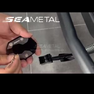 SEAMETAL Motorcycle Side Stand Cover Aluminum Alloy Motorcycle Stands Pad Universal Bicycle Foot Extension Kickstand Accessories