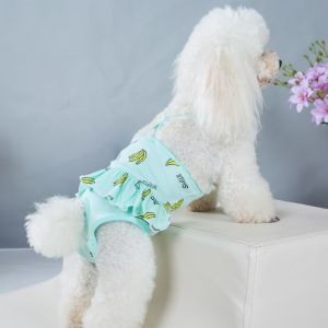 New Arrival Doggie Physiological Pants Comfortable Breathable Cotton Period Safety Pants Small Dogs Banana Print Design
