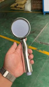 Bộ củ sen 1 đường nước lạnh kèm vòi hoa sen tay sen tâng áp loại mỏng mạ Crom áp lực cao mạnh mẽ