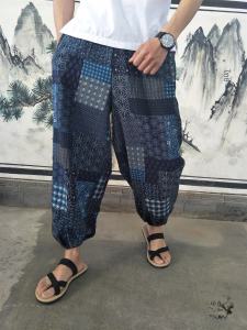 ฤดูร้อน 2021 ชาย ชนเผ่า สไตล์ หลวม ผ้าฝ้าย ผ้าลินิน กางเกงขาตรงเก้าครั้ง สลิมฟิต ลำลอง กางเกงขายาว อินเทรนด์ Thin Model