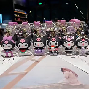 The Sanrio Kuromi Keychain is a Doll Pendant that Combines Cuteness and Practicality. It is suitable