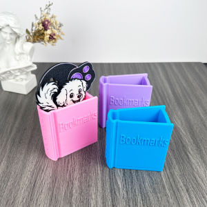 3D Printed Bookmark Holder & Book Rest - Mini Book Shape Stand for Reading Desktop Decor Ideal Gift for Readers Writers