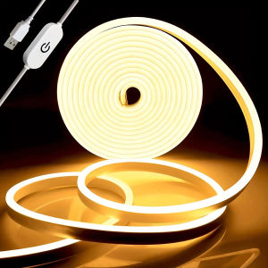 1M/2M/3M/5M Flexible LED Neon Strip Light USB Touch Control Corner Lamp for Home DecorHalloweenChristmasParty Lighting