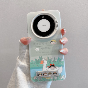 Huawei Mate80Pro Phone Case Silicone Cherry Design with Stand Protective Shell Cute Cartoon Style Compatible with P80P M70