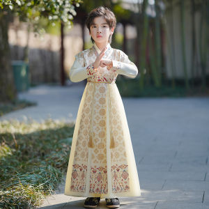 Elegant Boys Hanfu Spring Autumn New Chinese Style Tang Costume Childrens Fashionable Little Master Traditional Ethnic Wear