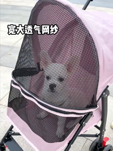 ⭐️【มีในสต๊อก+คลังสินค้าท้องถิ่น】⭐รถเข็นสัตว์เลี้ยงแบบพับได้สำหรับแมวและสุนัขขนาดเล็ก-กระเป๋าเดินทางน้ำหนักเบาพร้อมหลังคาตาข่ายและตะกร้าใส่ของระบายอากาศเหมาะสำหรับการเดินทางกลางแจ้งสำหรับตุ๊กตาเท็ดดี้/ ลูกสุนัข