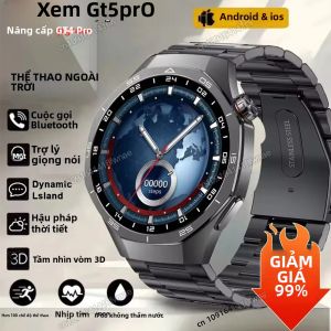 Đồng Hồ Thông Minh GT5 PRO Dành Cho Nam Màn Hình AMOLED BT Gọi GPS Quỹ Đạo NFC Nhịp Tim Chống Nước Dynamic Island Watch 5 Pro