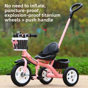 BAQILING | Miset Childrens Tricycle Bicycle for Ages 1–3–6: Baby Stroller Kids Bike Childrens Vehicle
