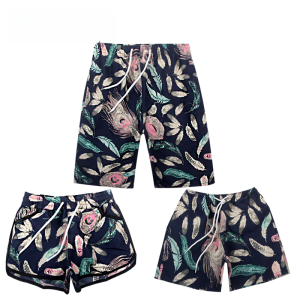 Matching Beach Pants Mens Quick-Drying Floral Shorts Mother and Daughter Dad & Baby Outfit Seaside Vacation Cropped Loose Family of Three