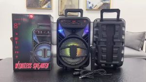 ลำโพงบลูทูธ KTS-1562 ดอก8นิ้ว แถมไมค์สาย ปรับเบสได้ รองรับAUX/USB/TF เก็บปลายทางได้ ลำโพง เสียงดี บลูทูธ ไร้สาย