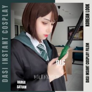 Dasi Cosplay HArryP0tter Dasi Manual Polos Neck Tie Motif Slytherinne Gryffindorre HeriP0ter NICFashion