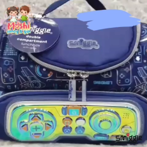 Lunch Bag Double Decker Virtual Game / Tas Makan Selempang Virtual Game / Tas Bekal Anak Dino Anak Laki-Laki Boy/ Lunch Box Dino Game - Lunch Bag Virual Biru