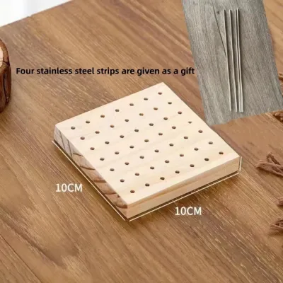 Wooden Crochet Block Plate Reusable Handcrafted Crochet Knitting Board Bamboo Grid Crochet Weaving Knitting Blocking Mat