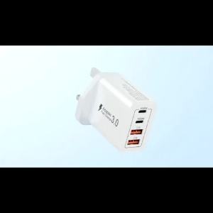 Sạc Tường Đa Cổng USB C Nhanh 40W Chuẩn UK Bộ Chuyển Đổi Du Lịch PD Type C Cho iPhone Xiaomi - Sạc Điện Thoại Di Động