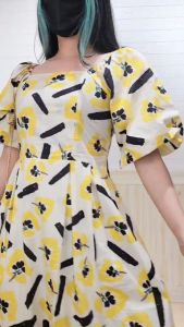 4907 carota square neck dress casual import