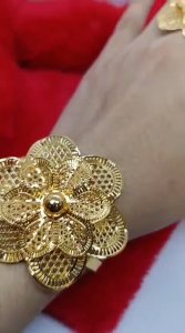 Wanita Gelang Rantai Dan Cincin Polos Lapis Emas 24K Bracelet Dubai Xuping Bangle Sarang Madu Anti Karat Tidak Mudah Luntur