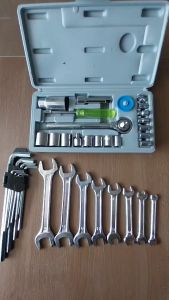 Paket COD - Kunci Sok Set 21 Pcs New Deland HDT Kunci Shock / Kunci Sock Socket Wrench Set / Kunci Shock 4-21mm Kunci Pas Set Kunci Diamond Ringpas Dan Kunci L Segienam Panjang