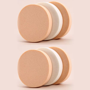 6/2 Chiếc Tròn Mặt Phấn Nền Puff Mềm Mại Mỹ Phẩm Xốp Trang Điểm Pha Trộn Dụng Cụ Ướt & Khô Sử Dụng Thân Thiện Với Làn Da Làm Đẹp Phụ Kiện