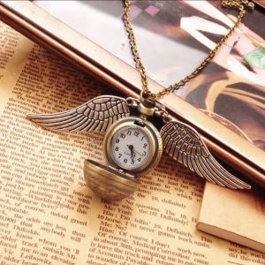 HARRY POTTER Golden Snitch Pendant Necklace High Brightness Miniature Fine Student Retro High-End Feel Cosplay Accessory