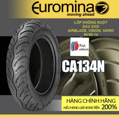 Vỏ ( Lốp ) sau AB ( Air blade ) Vision Vario ( 90/90-14 không cần săm) cao cấp Euromina(Loại 1 đạt tiêu Chuẩn E4 Châu Âu)