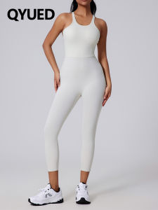 QYUED | Padded V-Back Butt Lifting Yoga Jumpsuit
