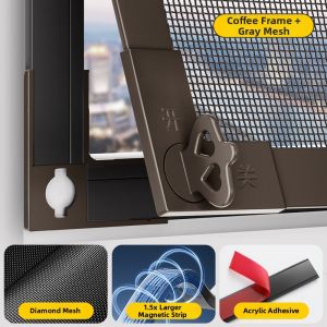 MEISHIMEIJIA | Magnetic Mosquito Preventing Invisible Screen Window