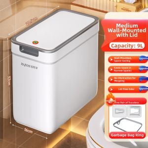 Joybos | Narrow Gap Wall-Mounted Trash Can With Lid