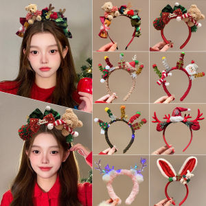 Red Christmas Deer Antler Hairband Womens Childrens Hair Clip Accessory Headband Deer Headband Adult Hair Ornament