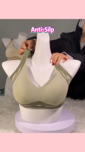 [Buy 1 Take 1]Chicee Plus size Push Up Bra For Woman Female Thin Cotton Wire-Free Seamless Sports Bra Bralettes Breathable Bra Expandable